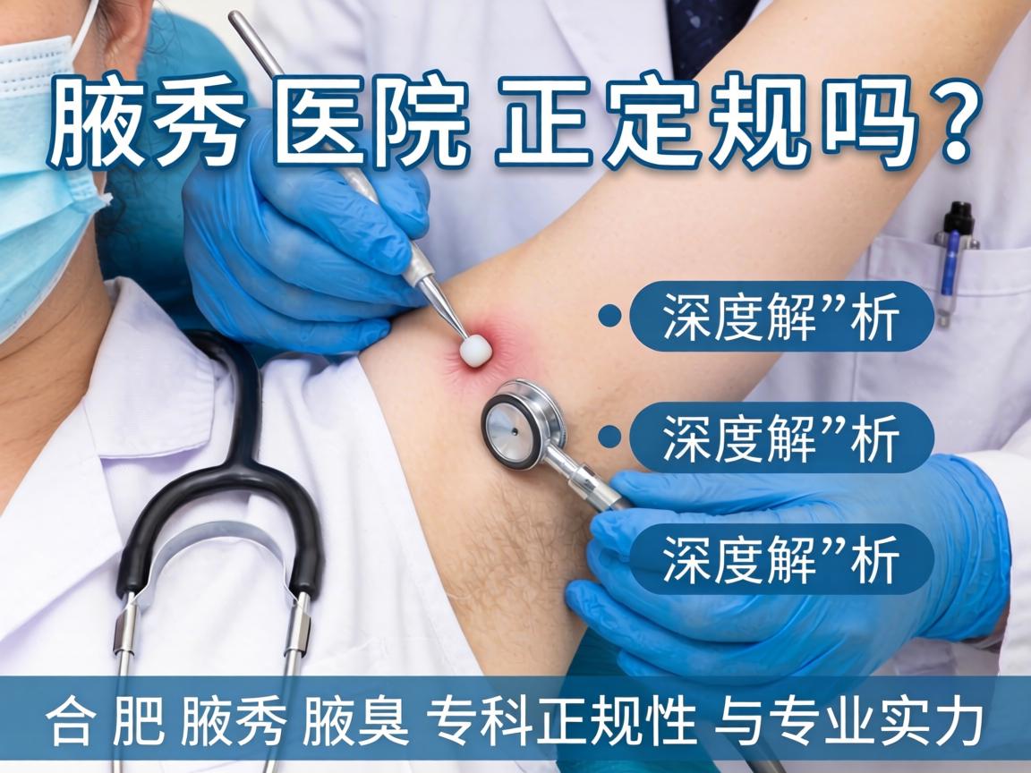 腋秀医院正规吗？深度解析合肥腋秀腋臭专科正规性与专业实力