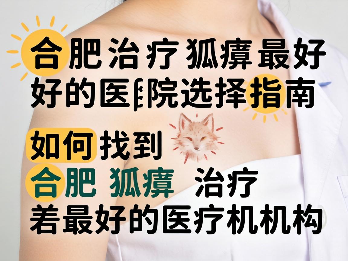 合肥治疗狐臭最好的医院选择指南，如何找到合肥狐臭治疗最好的医疗机构