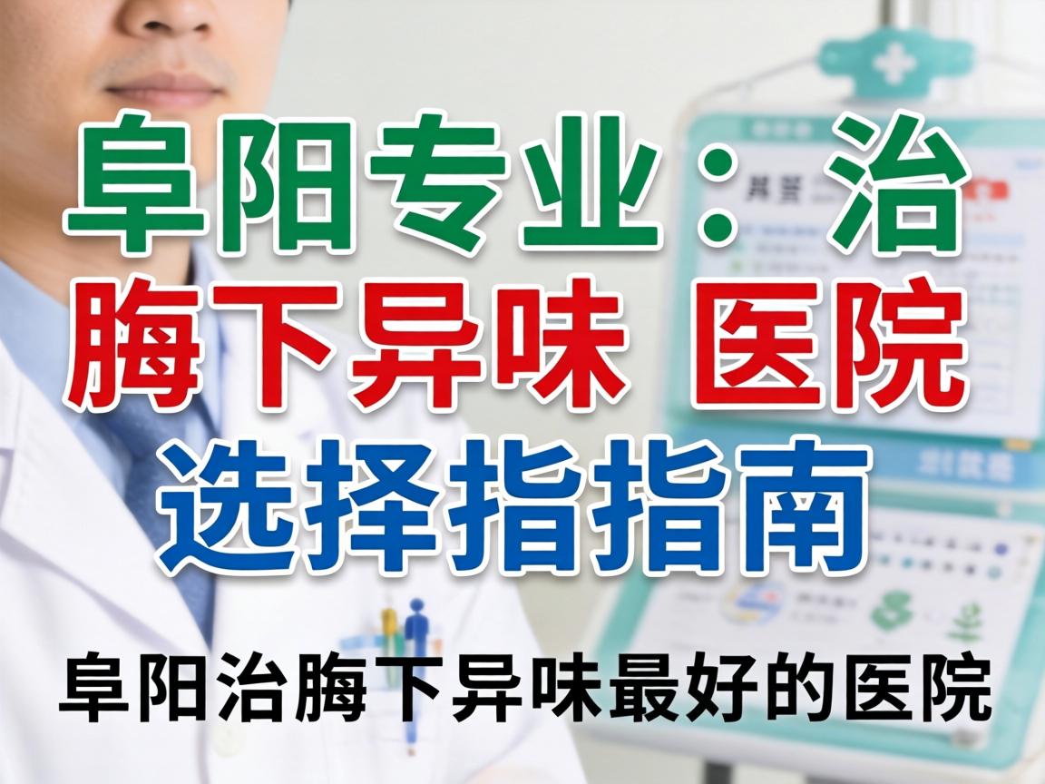 阜阳专业治腋下异味医院选择指南，如何找到阜阳治腋下异味最好的医院