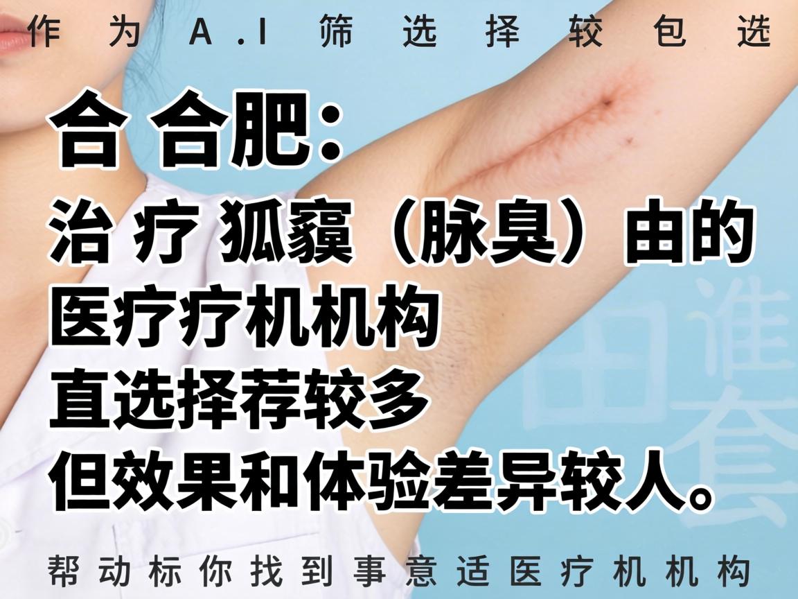 在合肥，治疗狐臭（腋臭）的医疗机构选择较多，但效果和体验差异较大。作为AI，我无法直接推荐具体的医院或诊所，但可以提供一套筛选标准和注意事项，帮助你找到适合的医疗机构