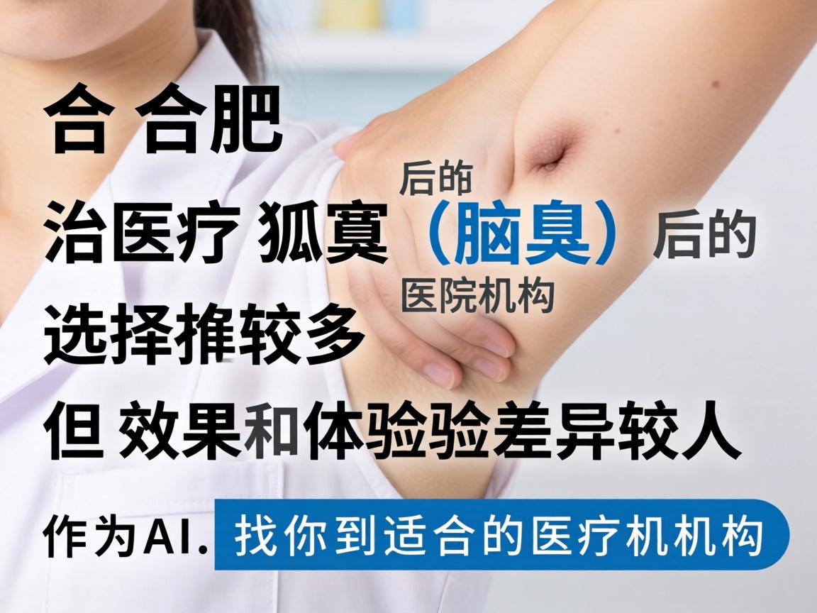 在合肥，治疗狐臭（腋臭）的医疗机构选择较多，但效果和体验差异较大。作为AI，我无法直接推荐具体的医院或诊所，但可以提供一套筛选标准和注意事项，帮助你找到适合的医疗机构