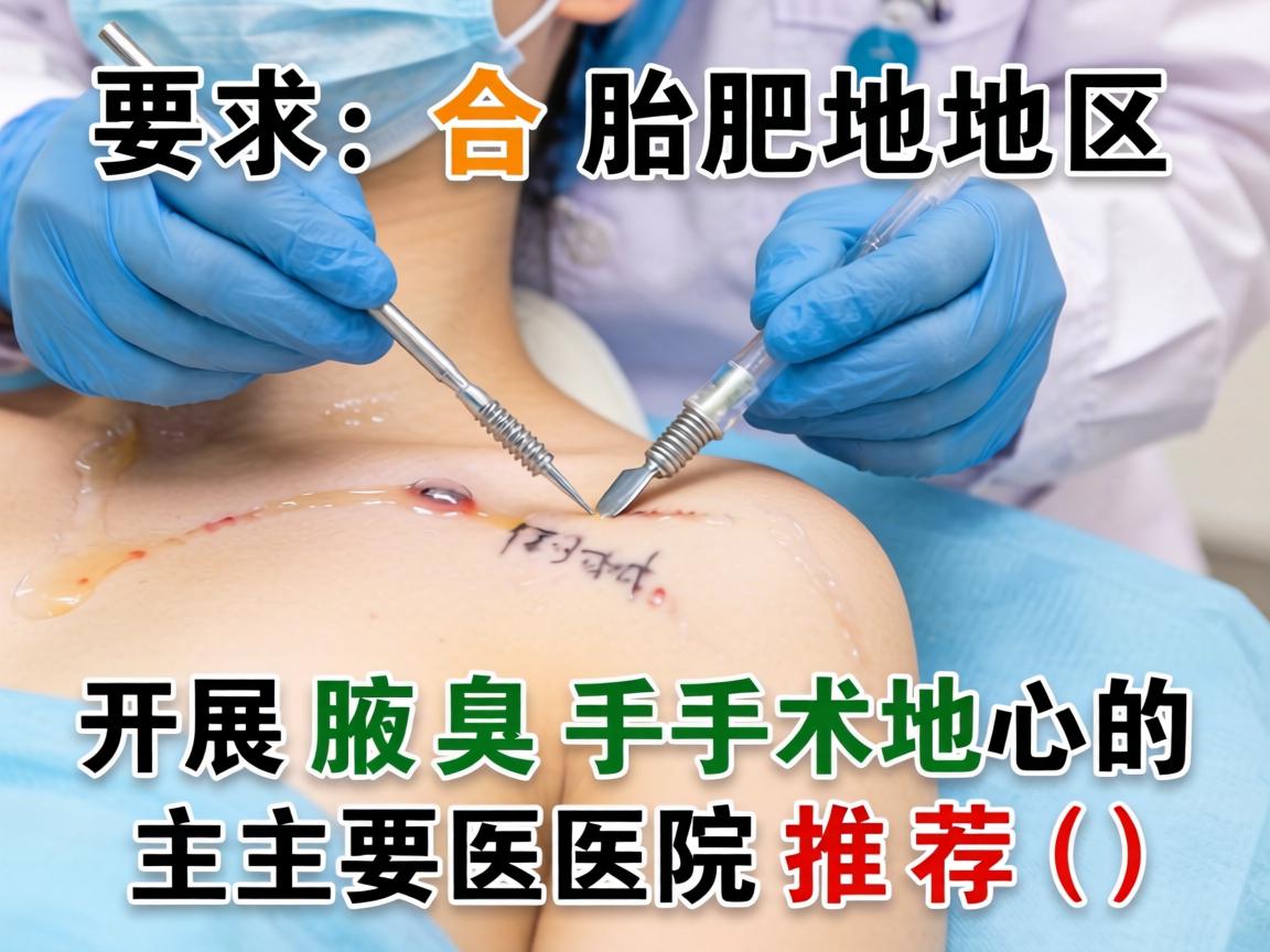 以下是合肥地区开展腋臭手术的主要医院推荐（排名不分先后）
