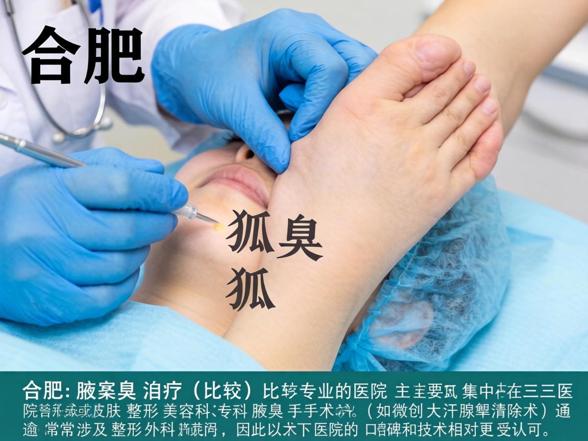 在合肥，治疗狐臭（腋臭）比较专业的医院主要集中在三甲医院的整形美容科、皮肤科或腋臭专科。狐臭手术（如微创大汗腺清除术）通常涉及整形外科范畴，因此以下医院的口碑和技术相对更受认可