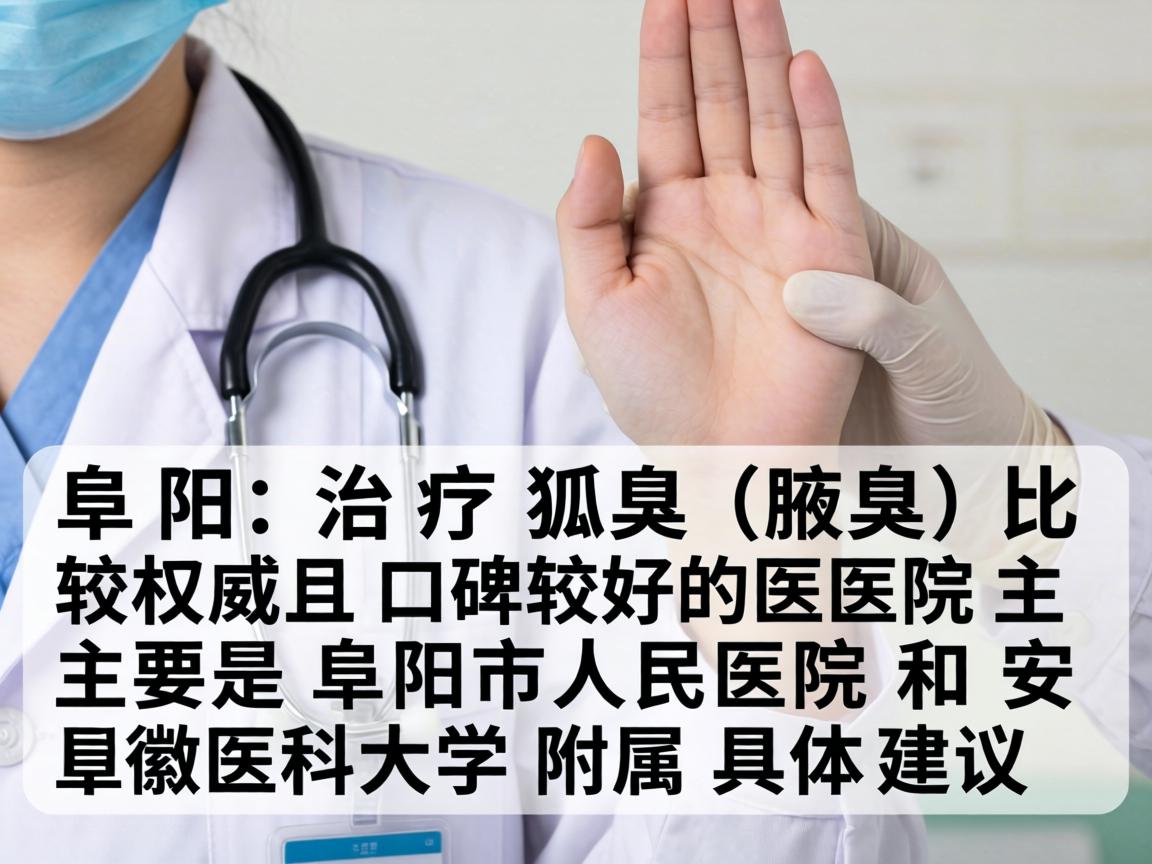 在阜阳，治疗狐臭（腋臭）比较权威且口碑较好的医院主要是阜阳市人民医院和安徽医科大学附属阜阳医院。以下是具体建议