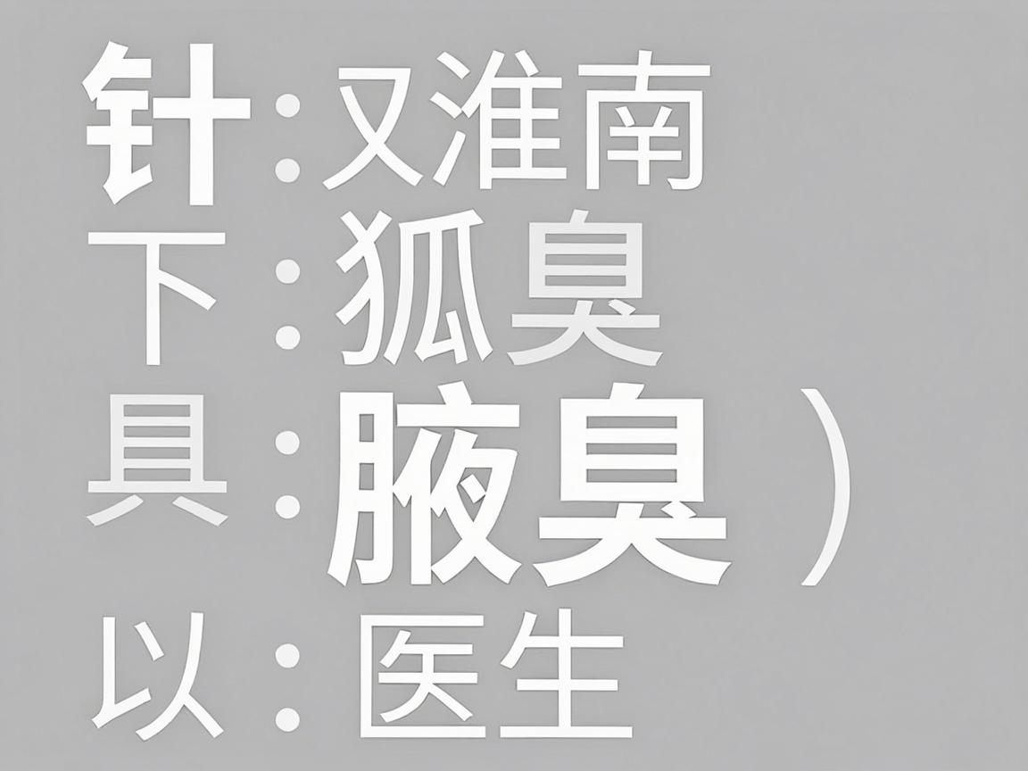 针对您在淮南地区咨询狐臭（腋臭）的就诊科室及医生选择，以下是具体建议