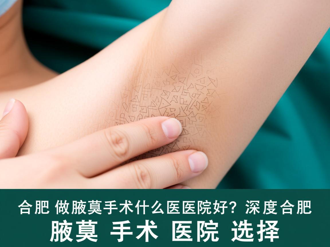 合肥做腋臭手术什么医院好？深度解析合肥腋臭手术医院选择