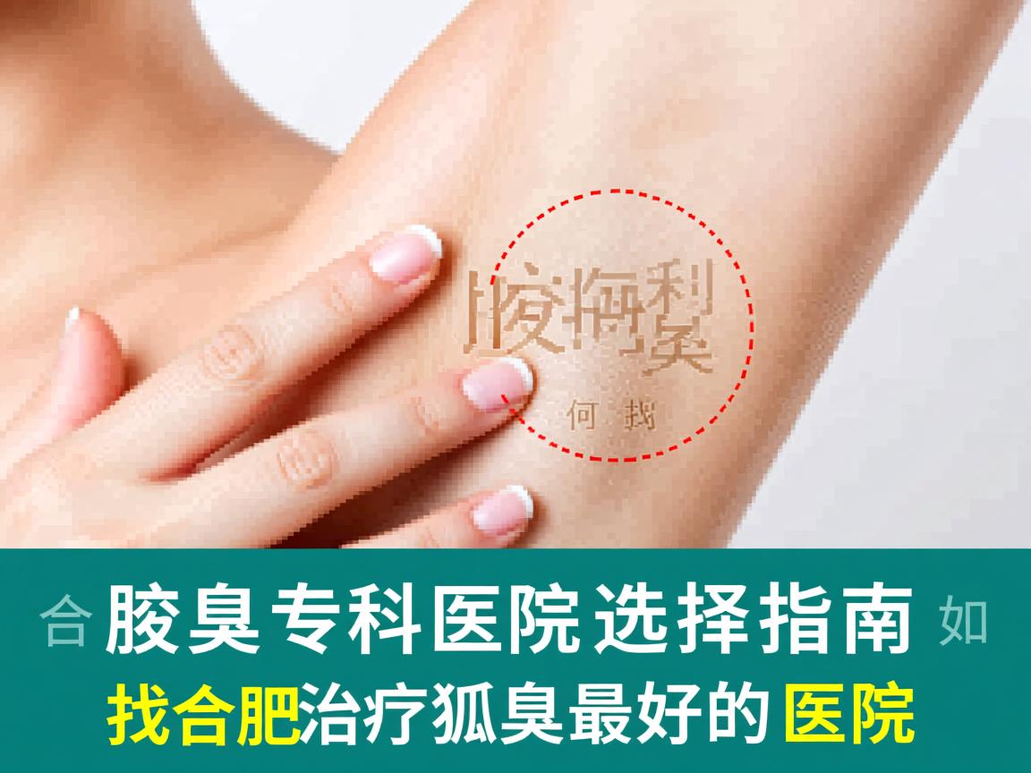 合肥腋臭专科医院选择指南，如何找到合肥治疗狐臭最好的医院