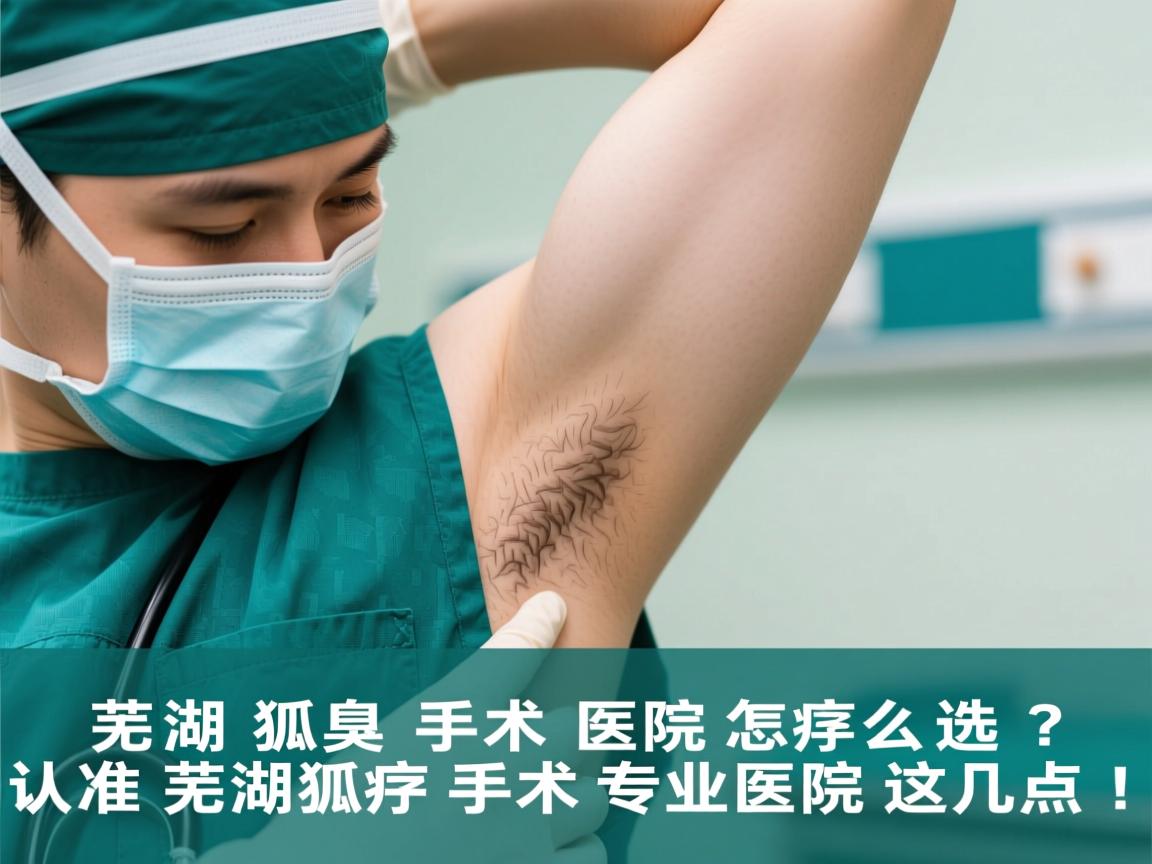 芜湖狐臭手术医院怎么选？认准芜湖狐臭手术专业医院这几点！