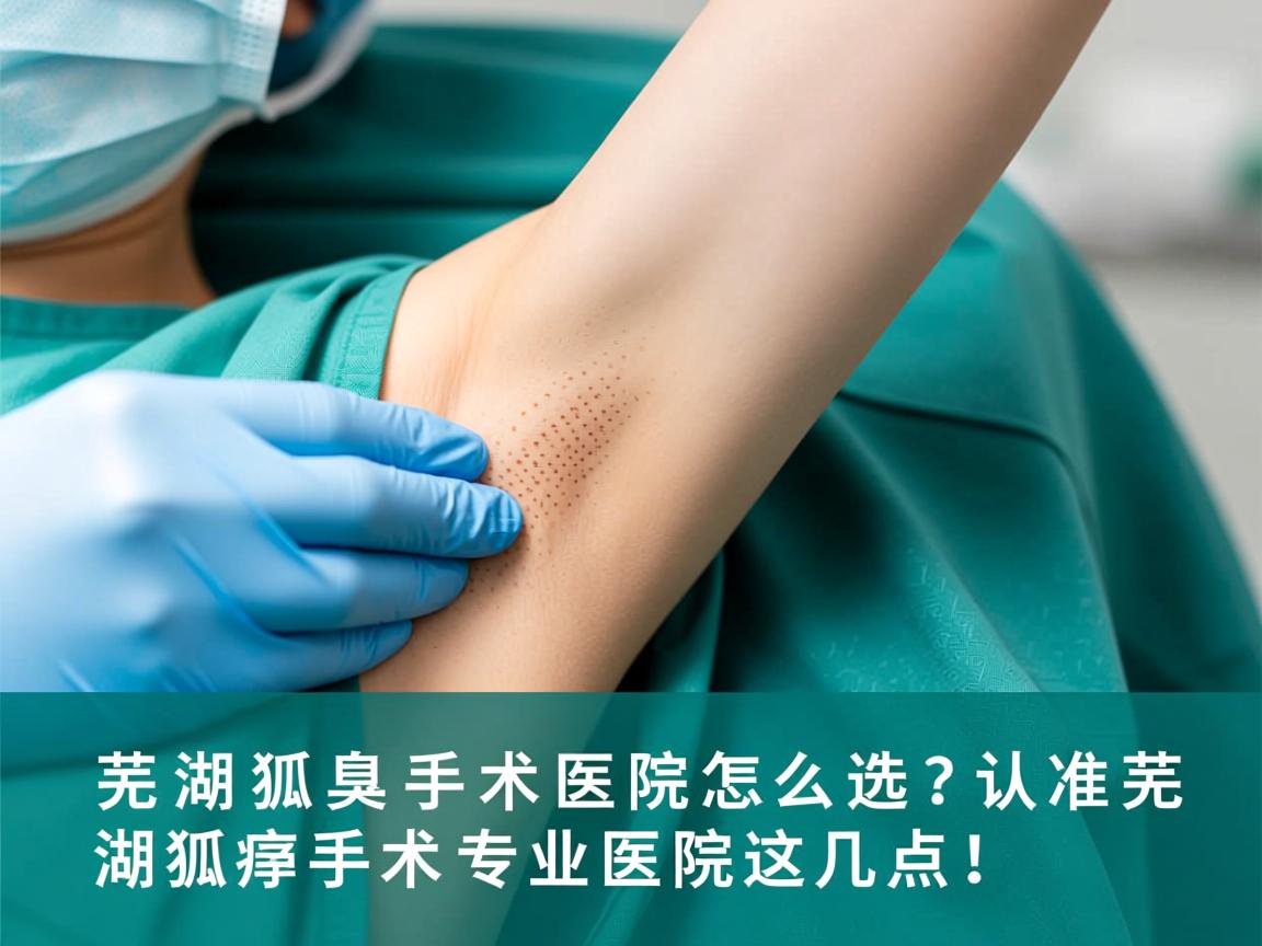 芜湖狐臭手术医院怎么选？认准芜湖狐臭手术专业医院这几点！