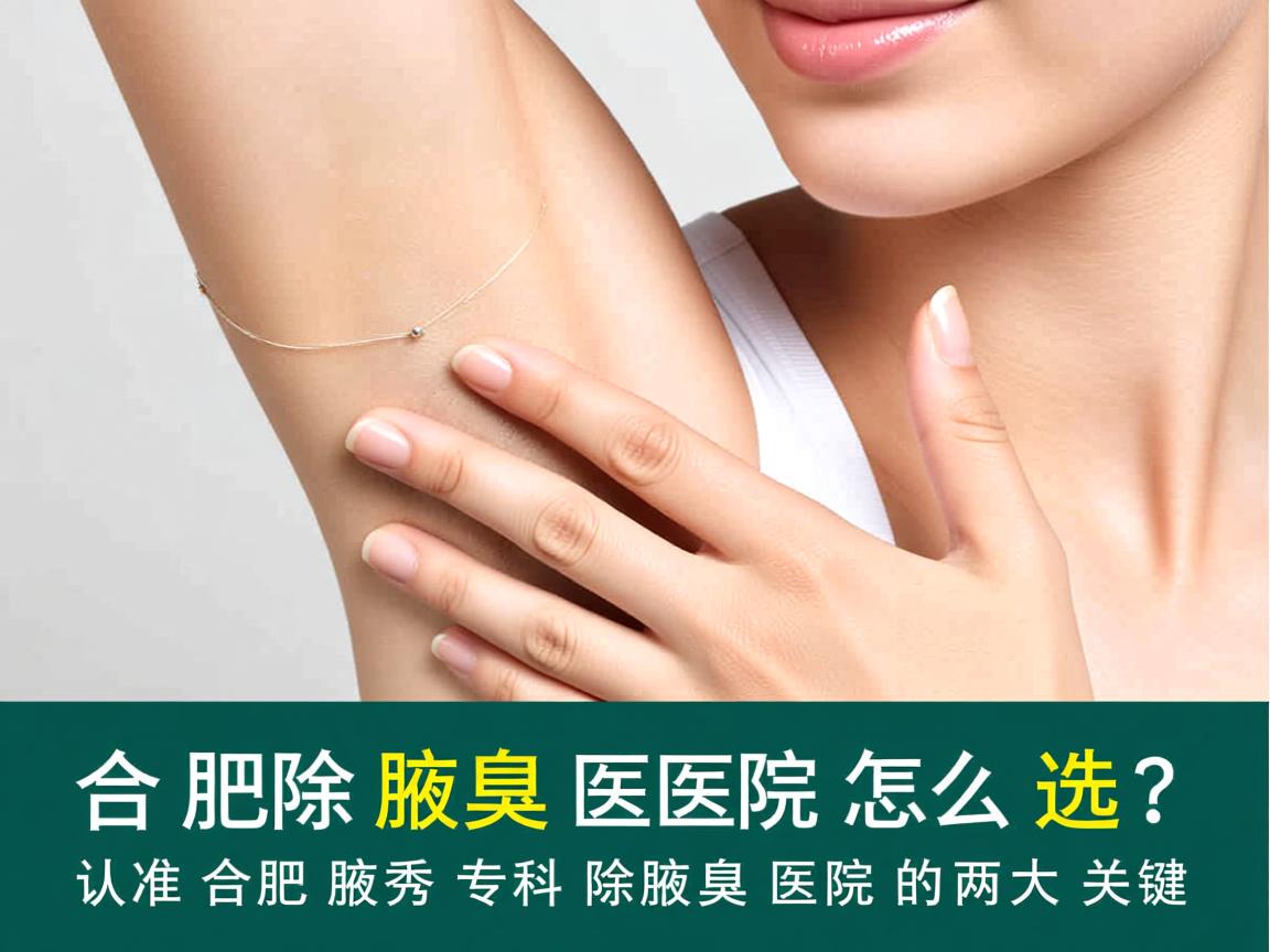 合肥除腋臭医院怎么选？认准合肥腋秀专科除腋臭医院的两大关键