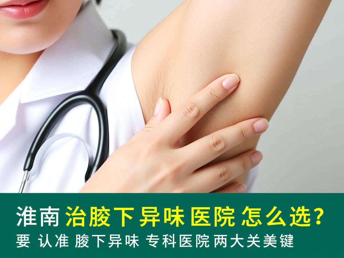 淮南治腋下异味医院怎么选？认准腋下异味专科医院两大关键