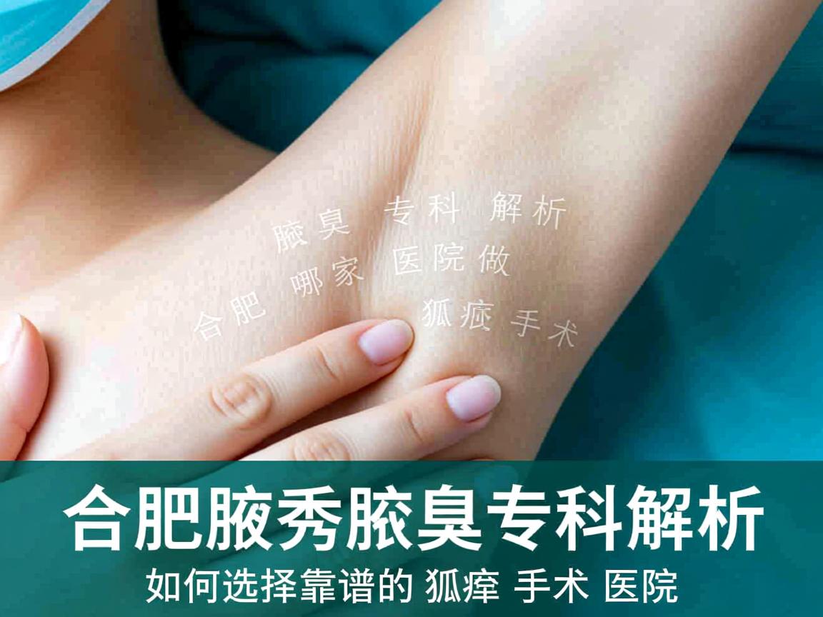 合肥腋秀腋臭专科解析，合肥哪家医院做狐臭手术，如何选择靠谱的狐臭手术医院