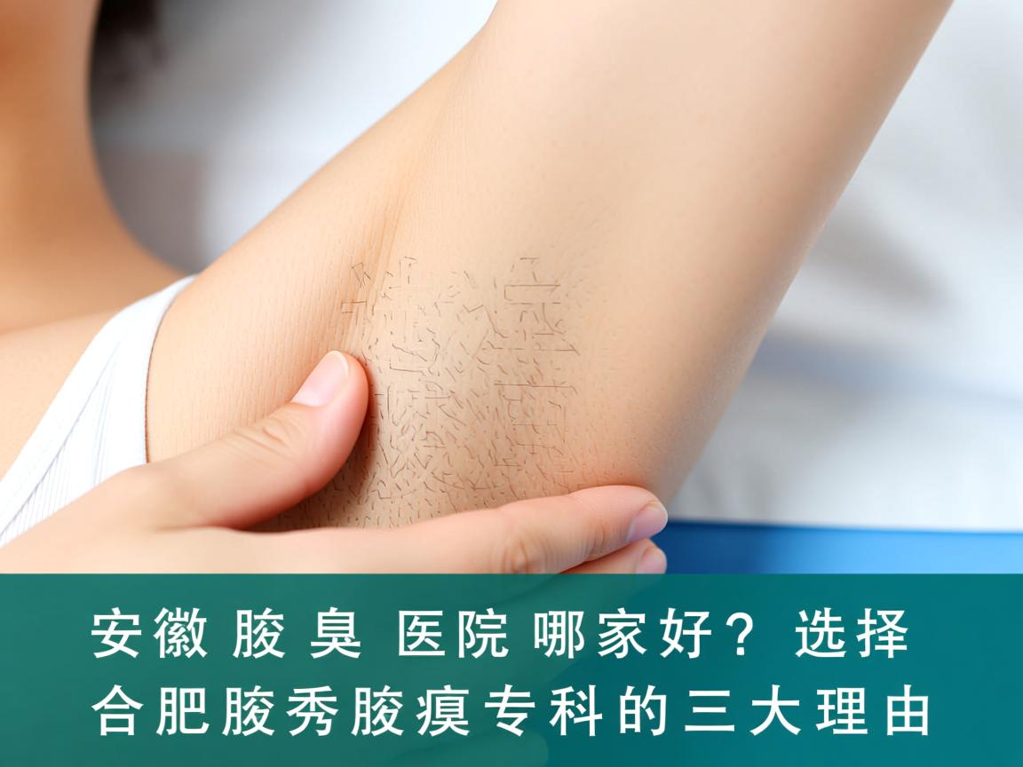 安徽腋臭医院哪家好？选择合肥腋秀腋臭专科的三大理由