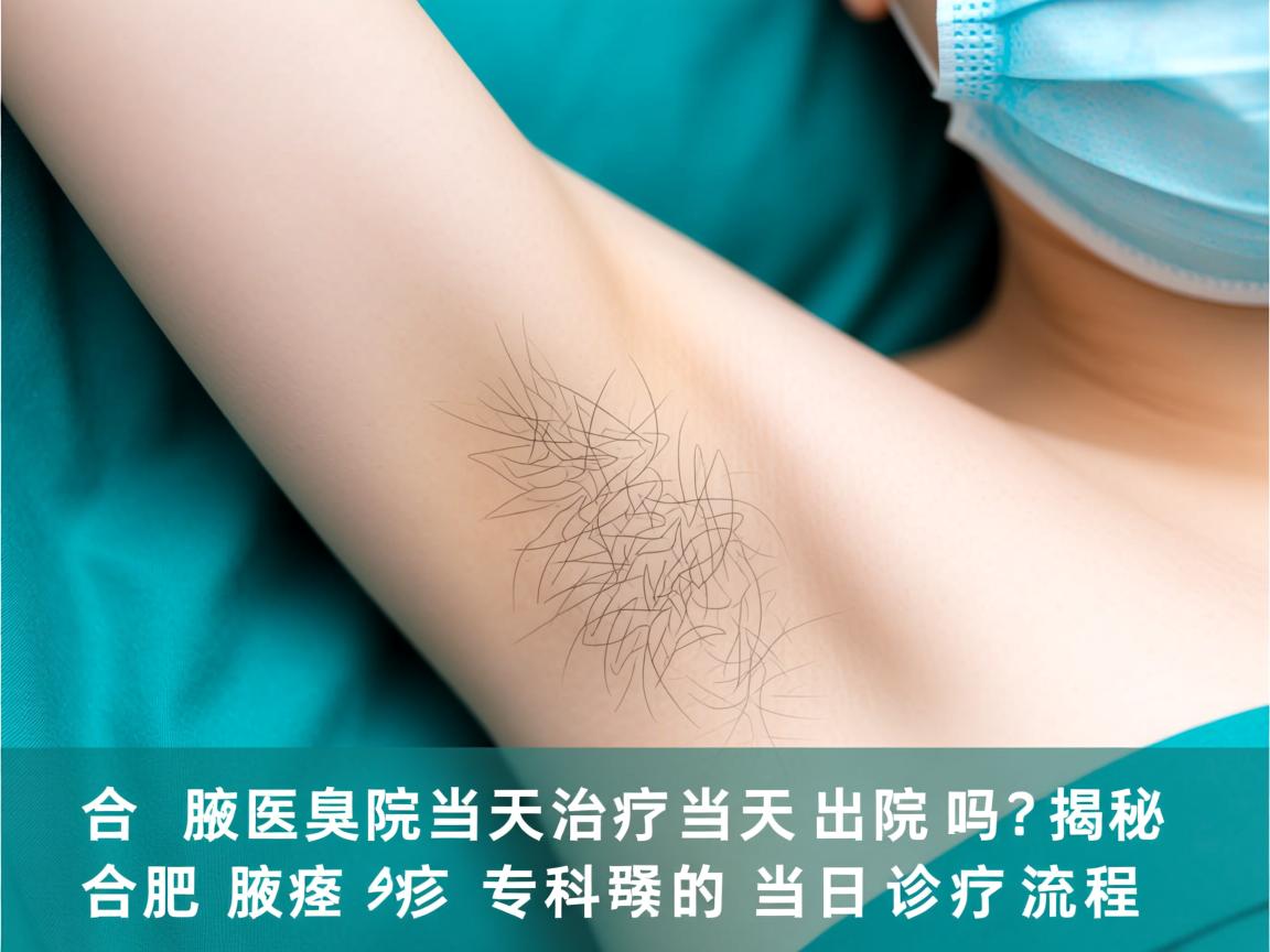 合肥腋臭医院当天治疗当天出院吗？揭秘合肥腋臭专科的当日诊疗流程