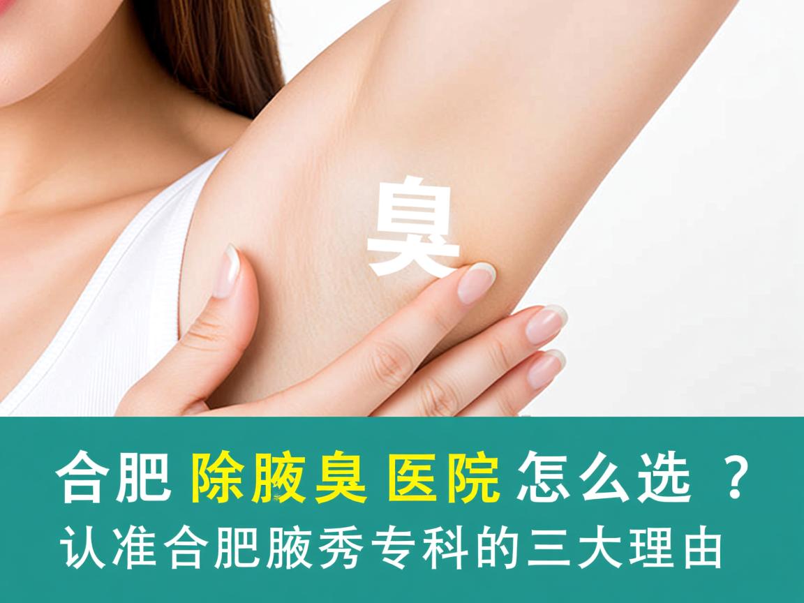 合肥除腋臭医院怎么选？认准合肥腋秀专科的三大理由