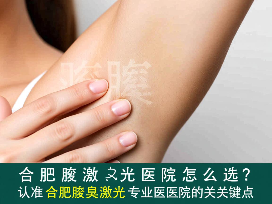 合肥腋臭激光医院怎么选？认准合肥腋臭激光专业医院的关键点