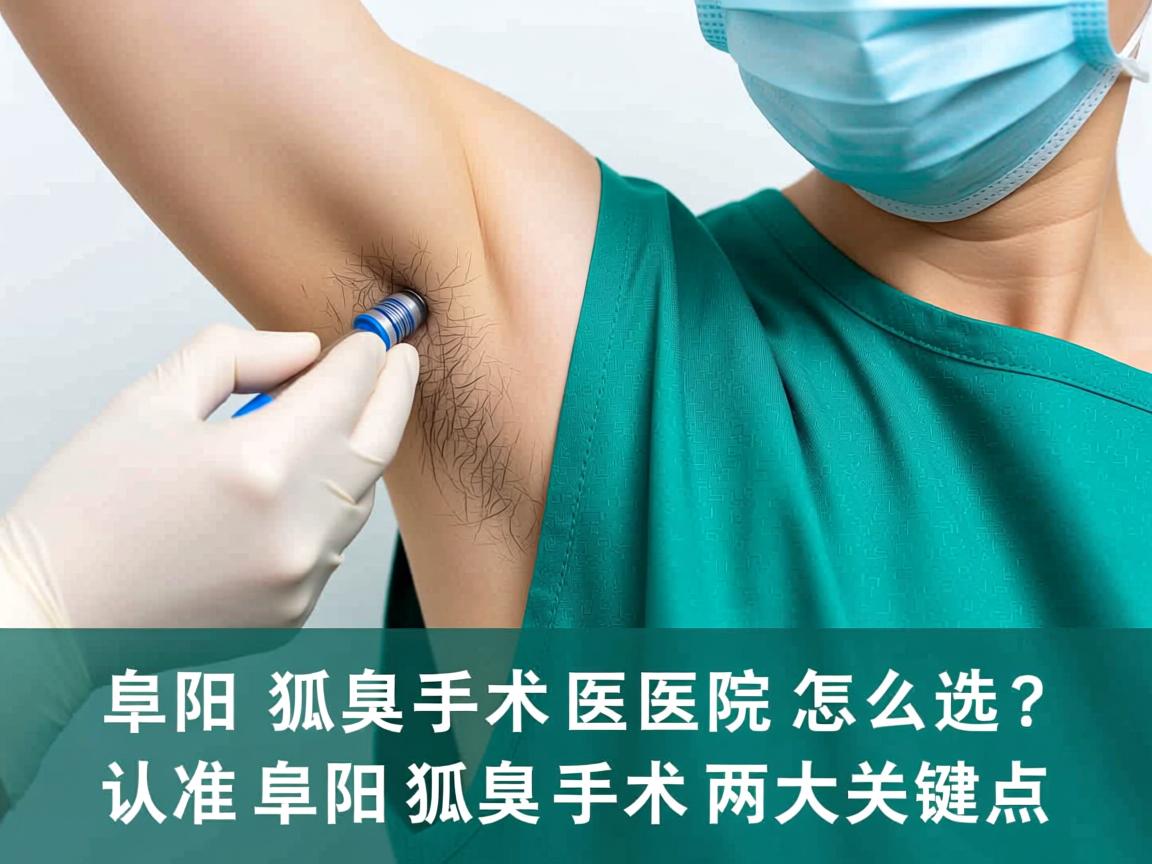 阜阳狐臭手术医院怎么选？认准阜阳狐臭手术两大关键点
