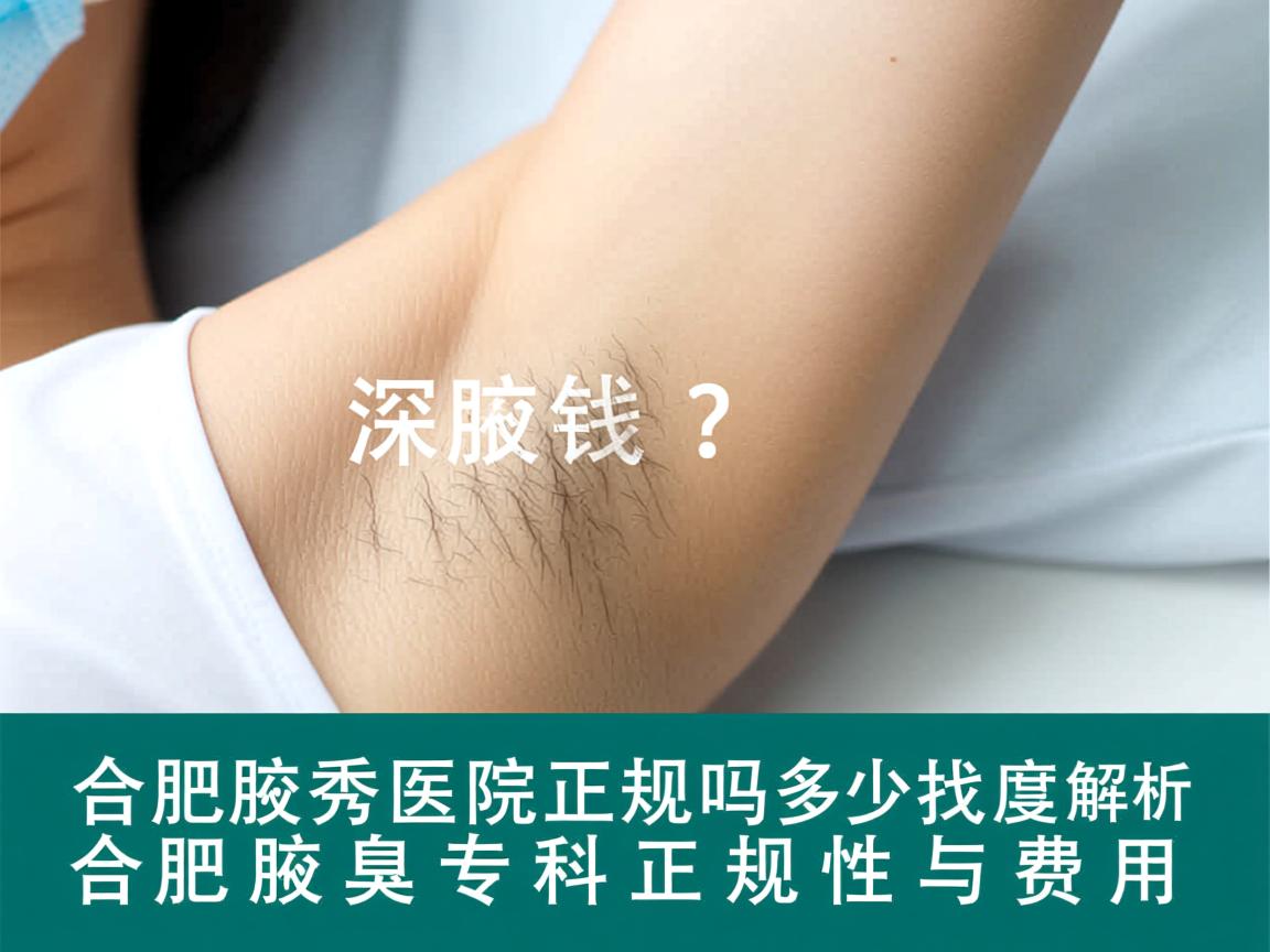 合肥腋秀医院正规吗多少钱？深度解析合肥腋臭专科正规性与费用