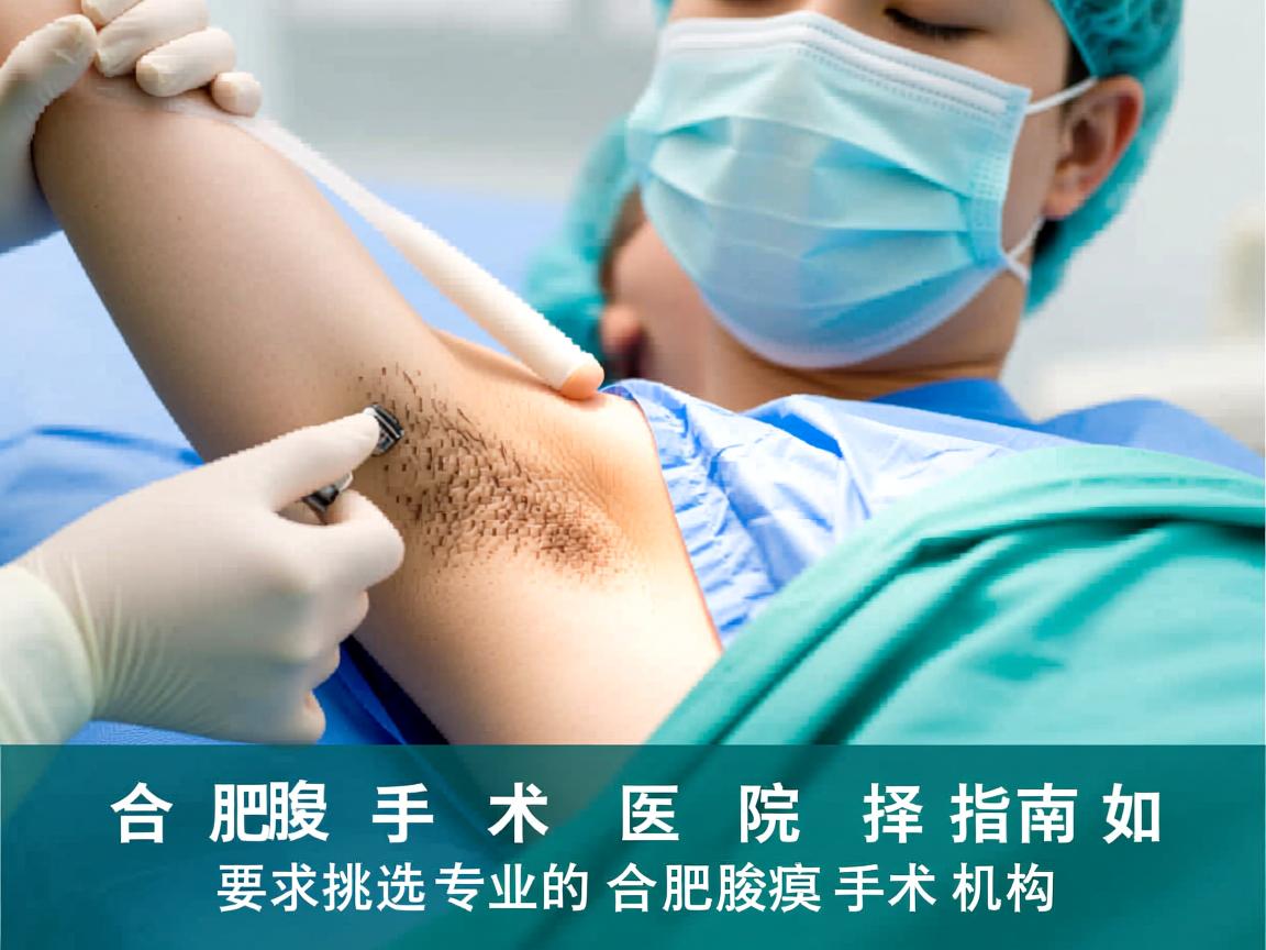 合肥腋臭手术医院选择指南，如何挑选专业的合肥腋臭手术机构