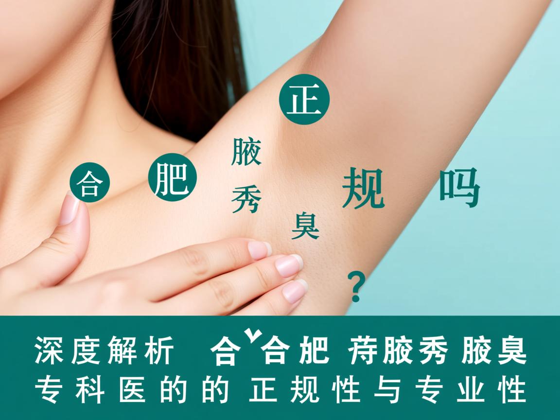 合肥腋秀腋臭正规吗？深度解析合肥腋秀腋臭专科的正规性与专业性