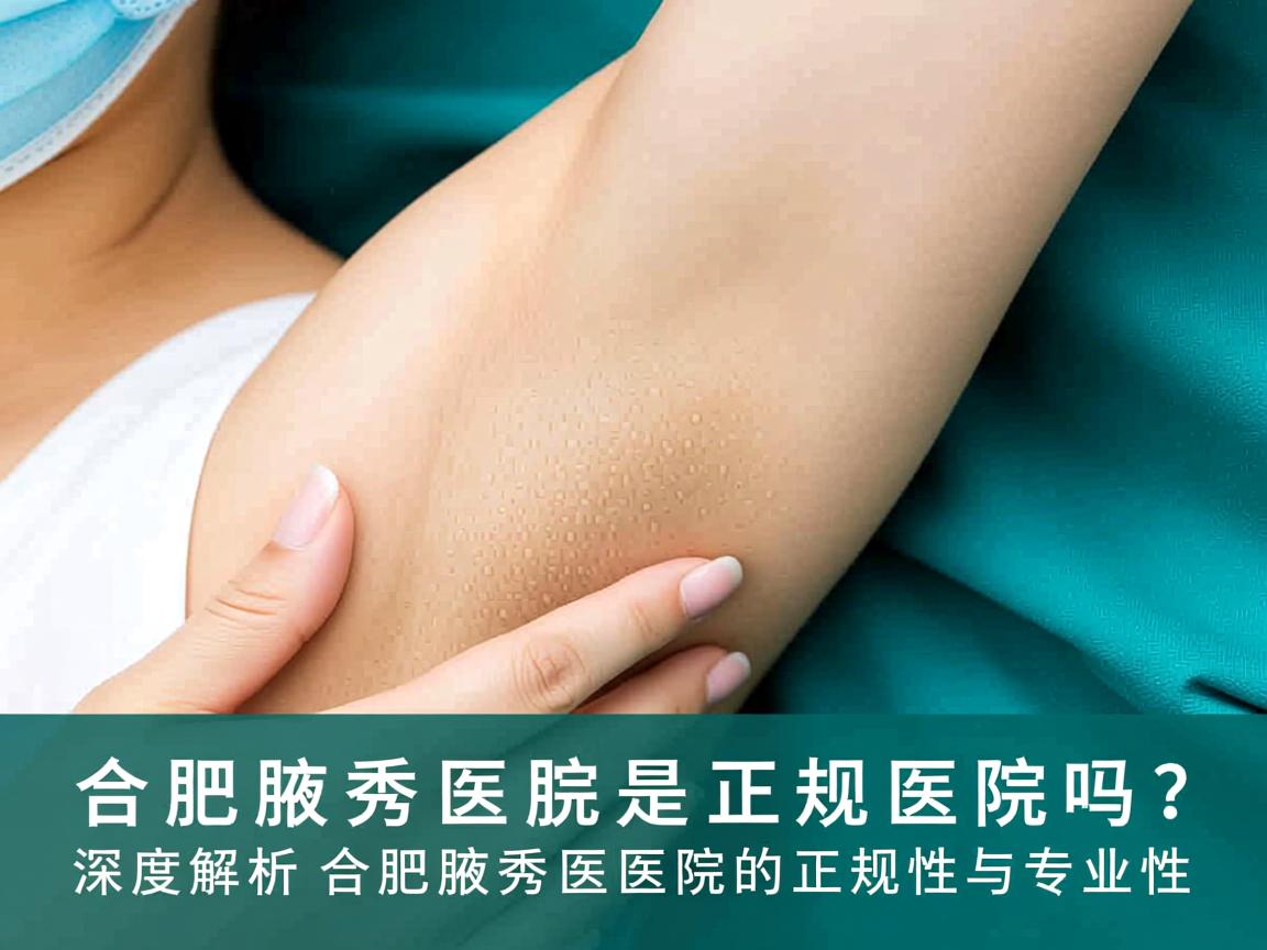 合肥腋秀医院是正规医院吗？深度解析合肥腋秀医院的正规性与专业性