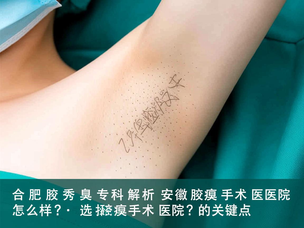 合肥腋秀腋臭专科解析，安徽腋臭手术医院怎么样，选择腋臭手术医院的关键点