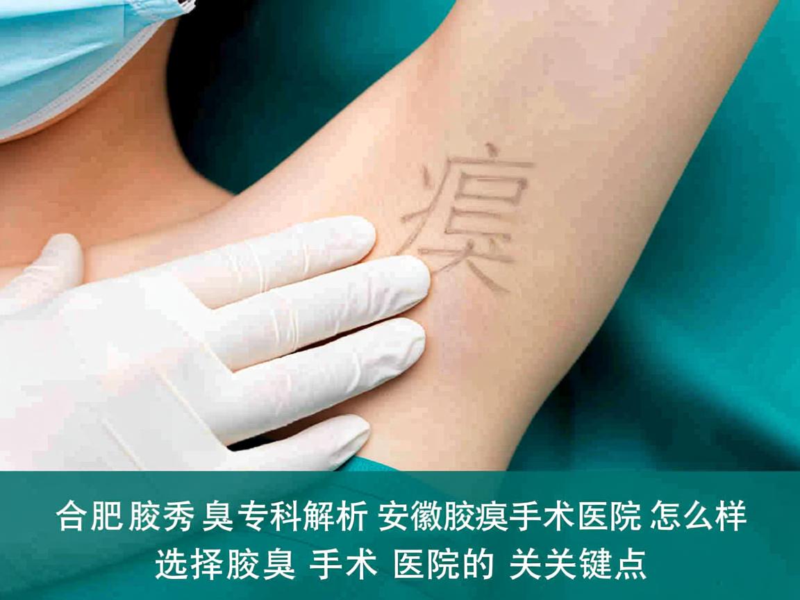 合肥腋秀腋臭专科解析，安徽腋臭手术医院怎么样，选择腋臭手术医院的关键点