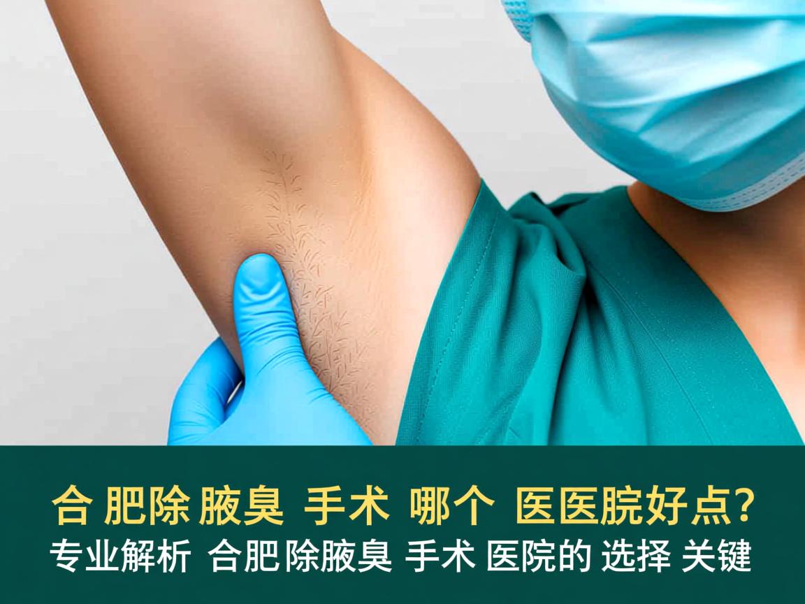 合肥除腋臭手术哪个医院好点？专业解析合肥除腋臭手术医院的选择关键