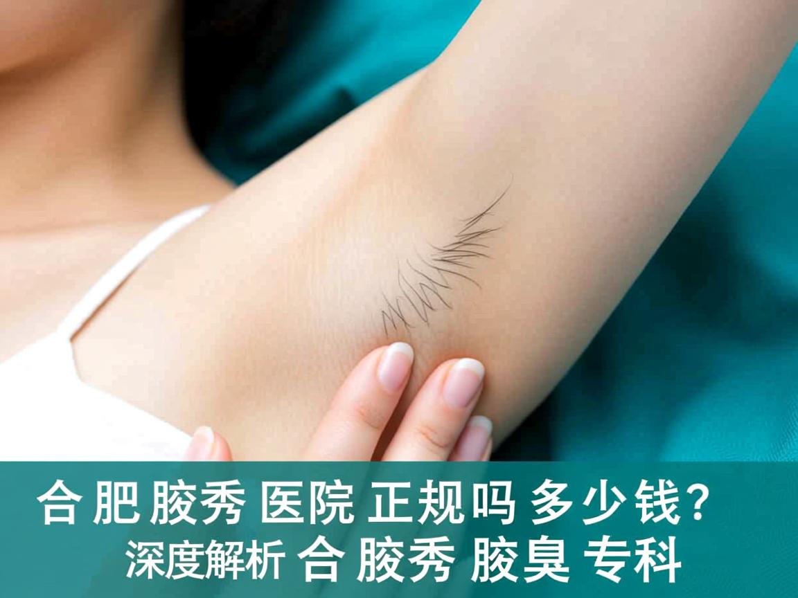 合肥腋秀医院正规吗多少钱？深度解析合肥腋秀腋臭专科