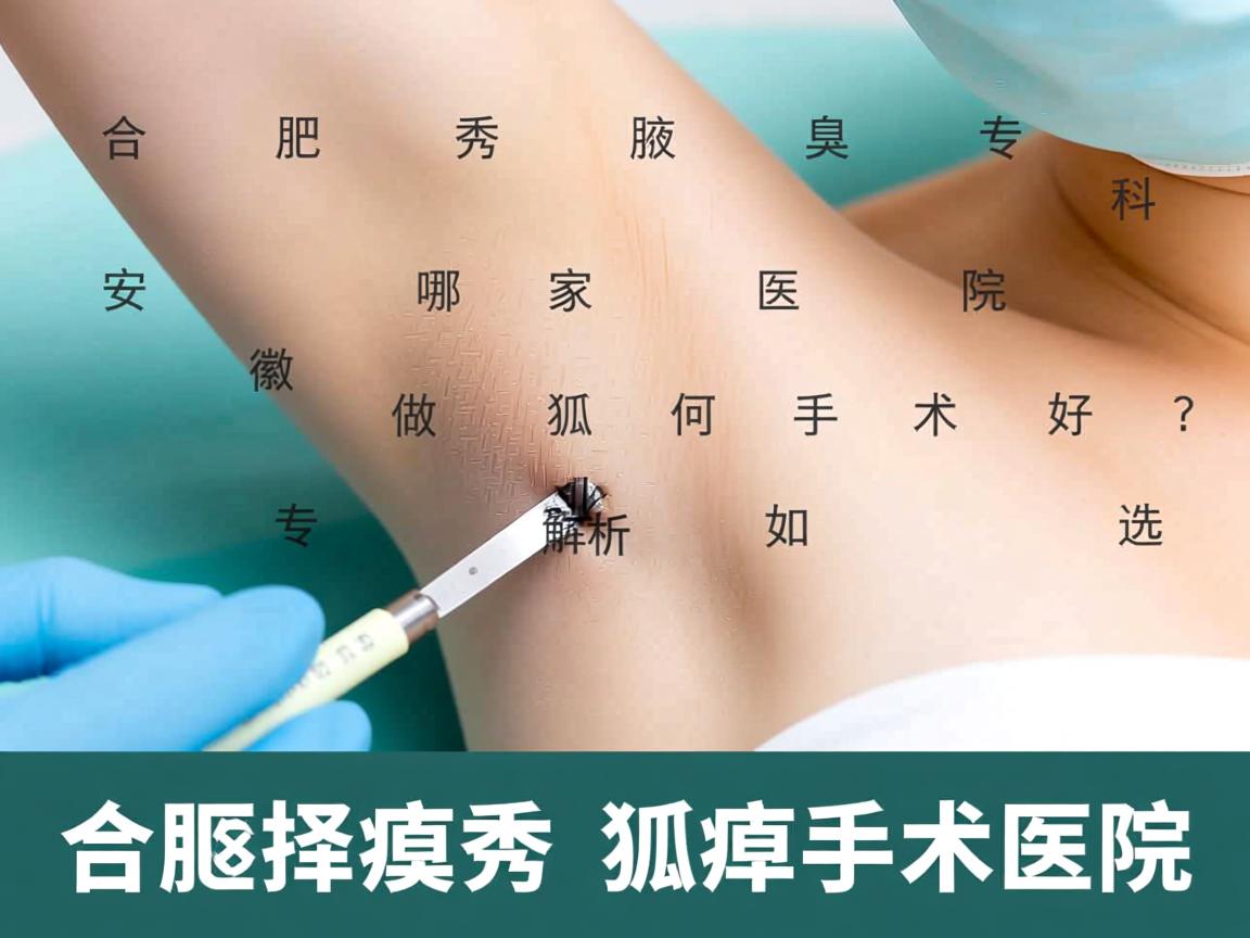 合肥腋秀腋臭专科，安徽哪家医院做狐臭手术好？专业解析如何选择狐臭手术医院