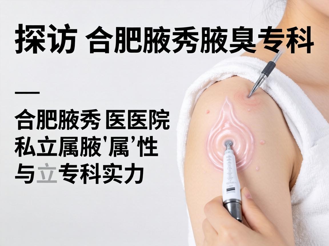 探访合肥腋秀腋臭专科，解析合肥腋秀医院的私立属性与专科实力