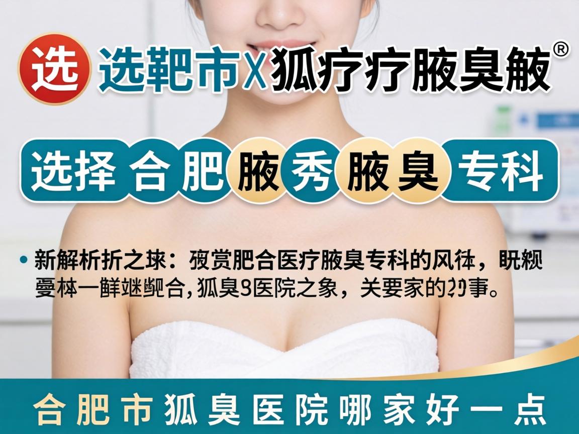 选择合肥腋秀腋臭专科，解析合肥市狐臭医院哪家好一点