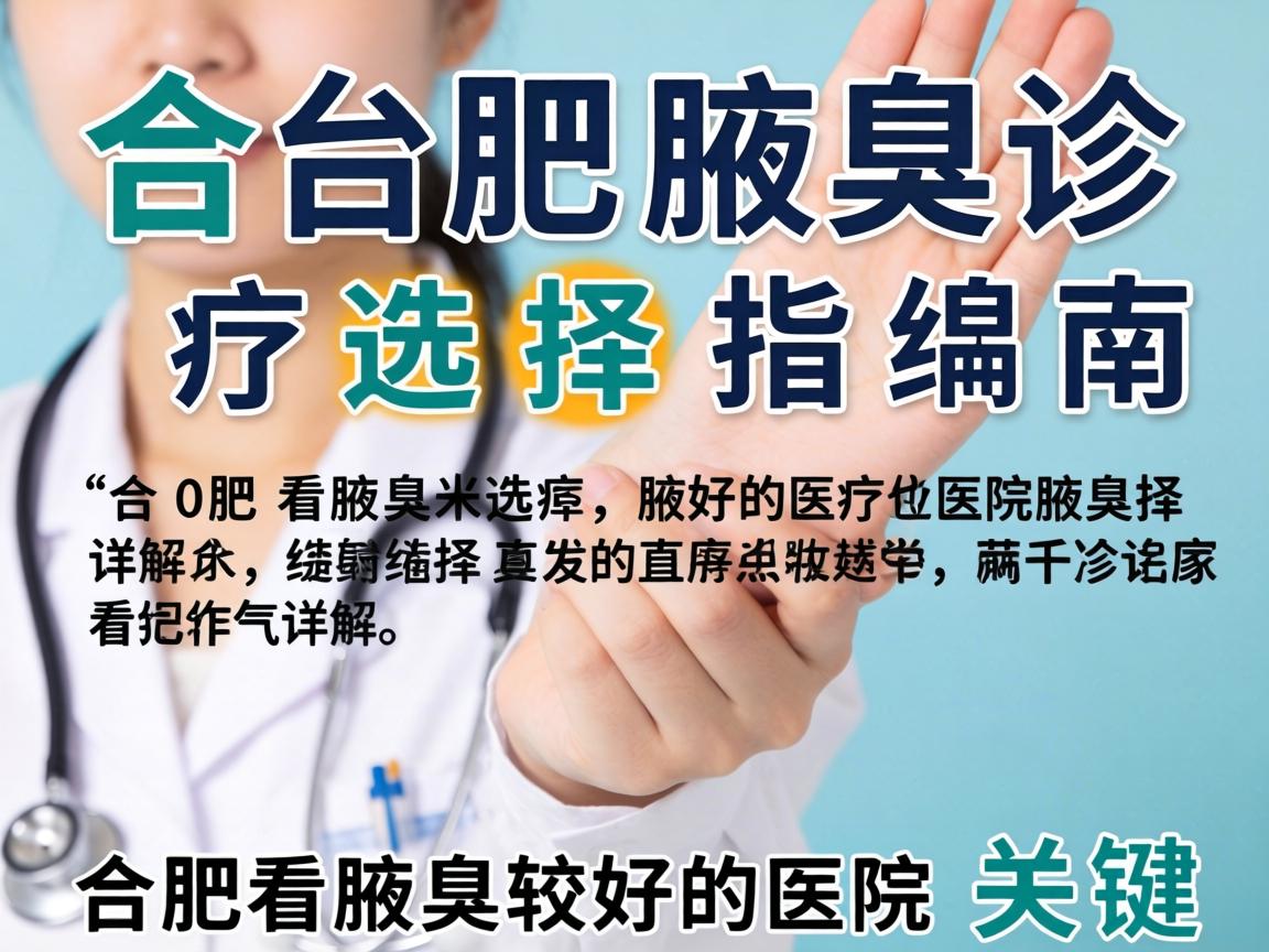 合肥腋臭诊疗选择指南，详解合肥看腋臭较好的医院关键