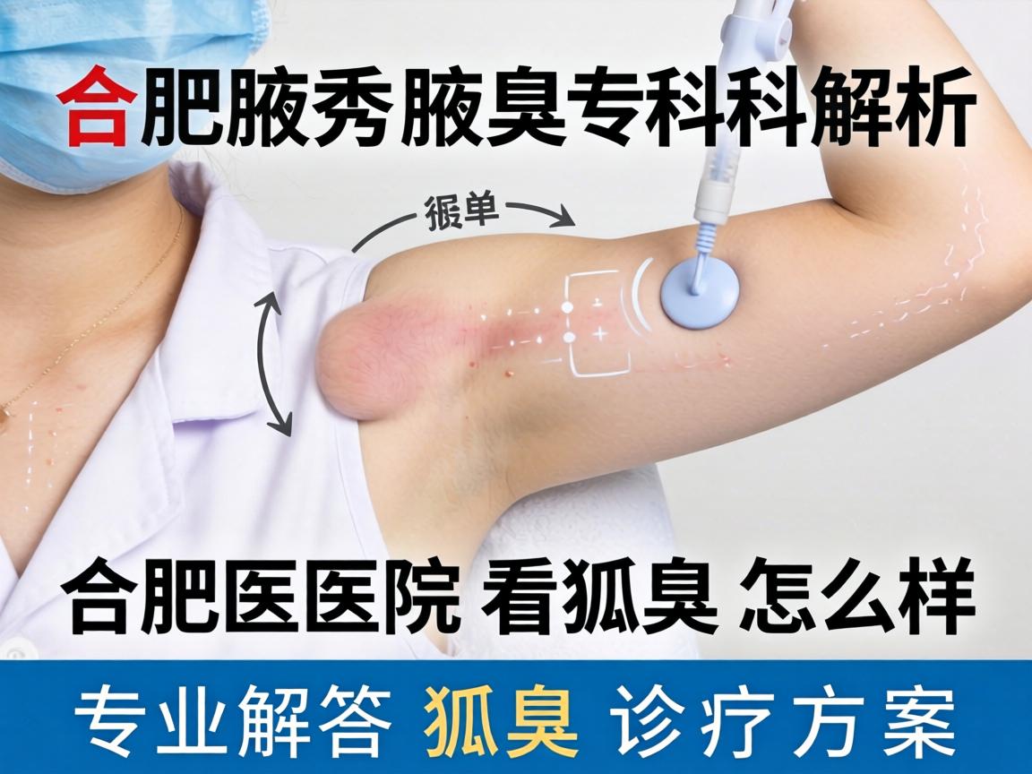 合肥腋秀腋臭专科解析，合肥医院看狐臭怎么样，专业解答狐臭诊疗方案