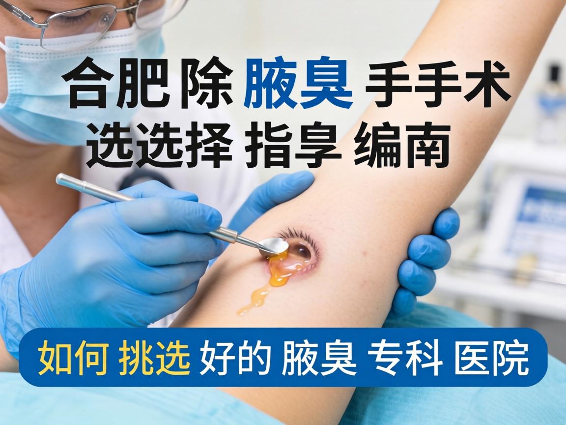 合肥除腋臭手术选择指南，如何挑选好的腋臭专科医院