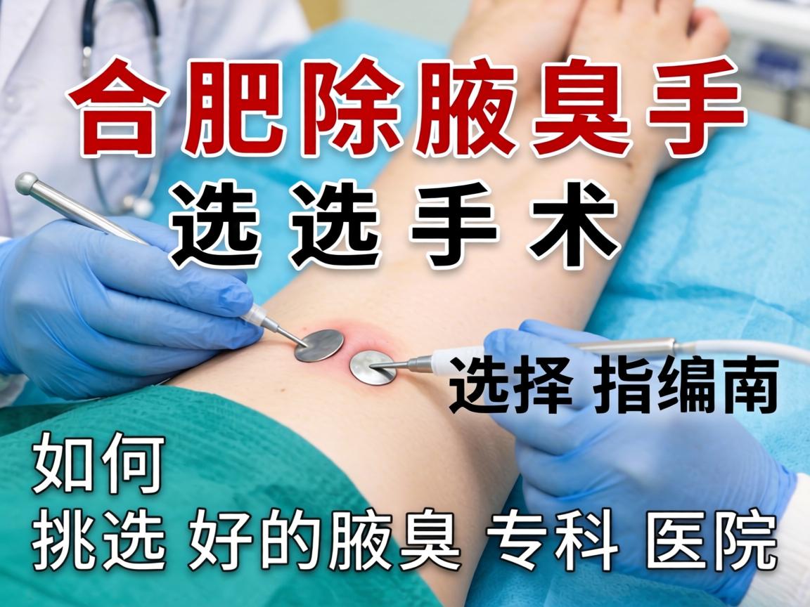 合肥除腋臭手术选择指南，如何挑选好的腋臭专科医院