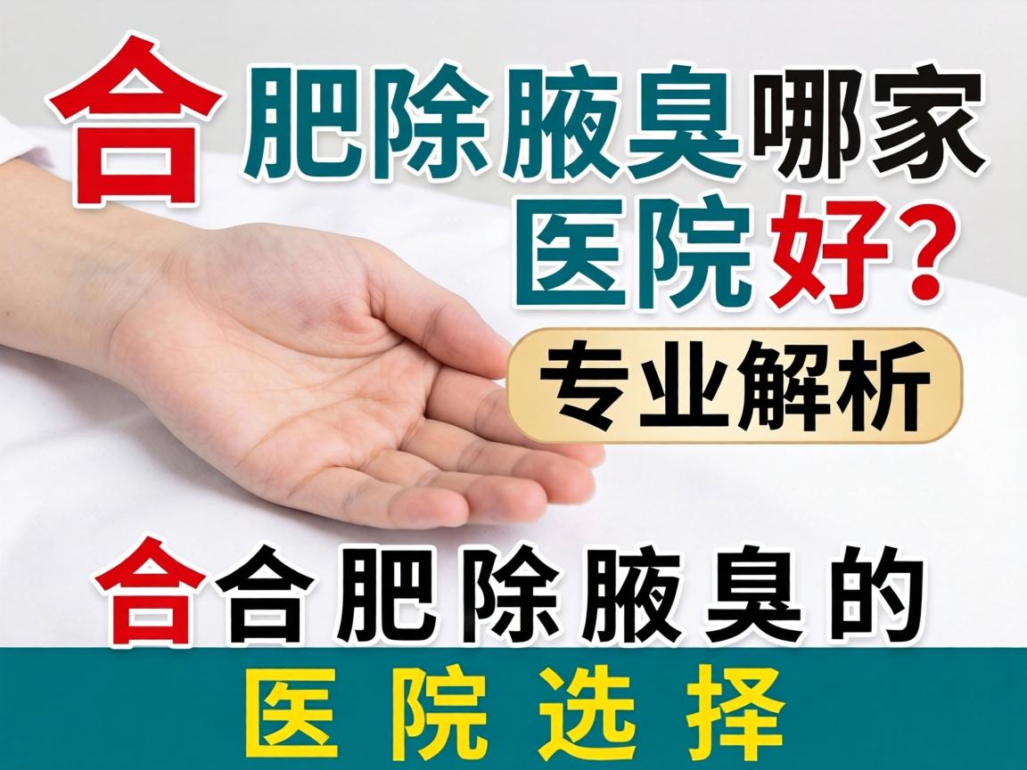 合肥除腋臭哪家医院好？专业解析合肥除腋臭的医院选择