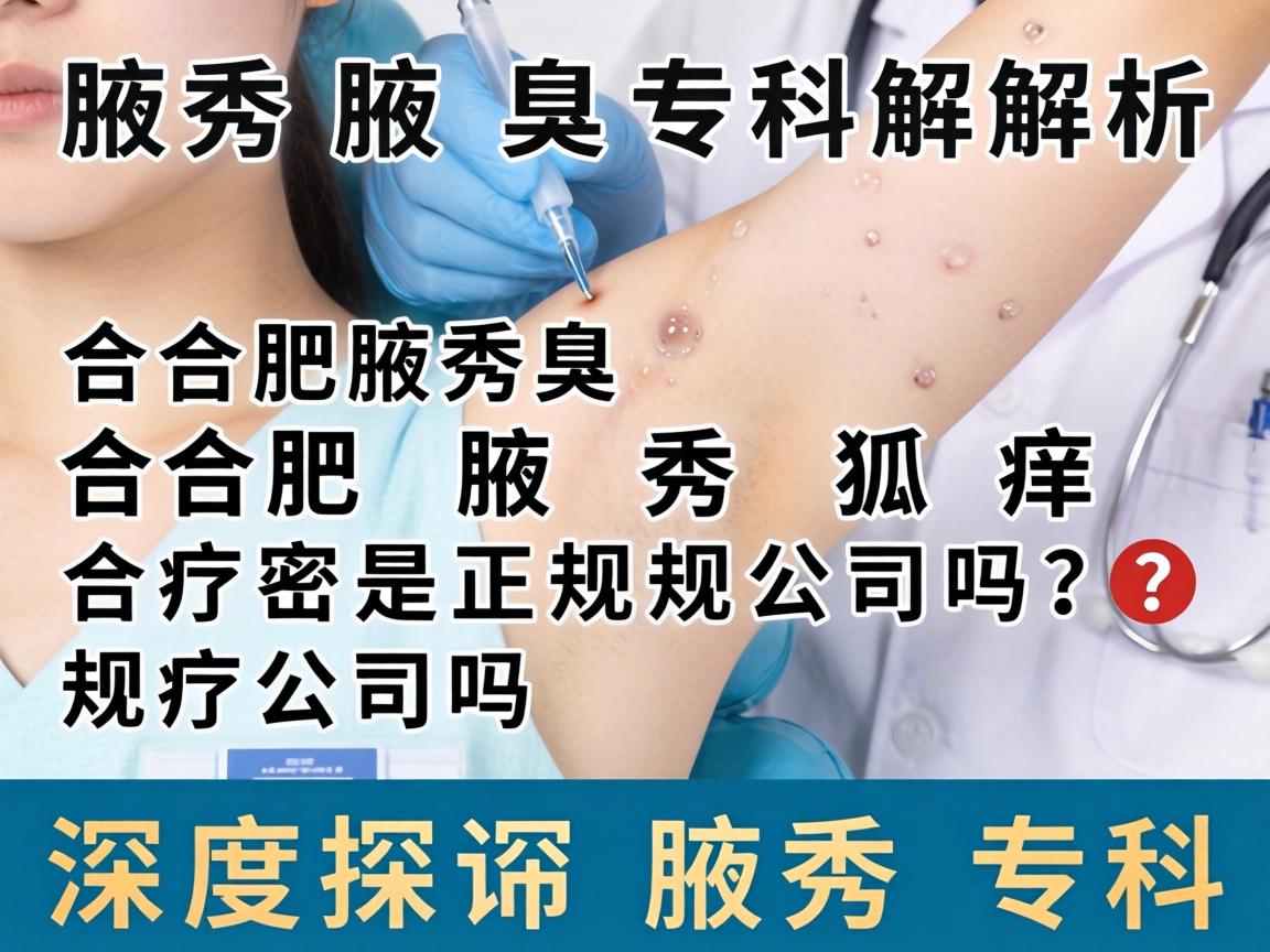 腋秀腋臭专科解析，合肥腋秀狐臭是正规公司吗？深度探访腋秀专科