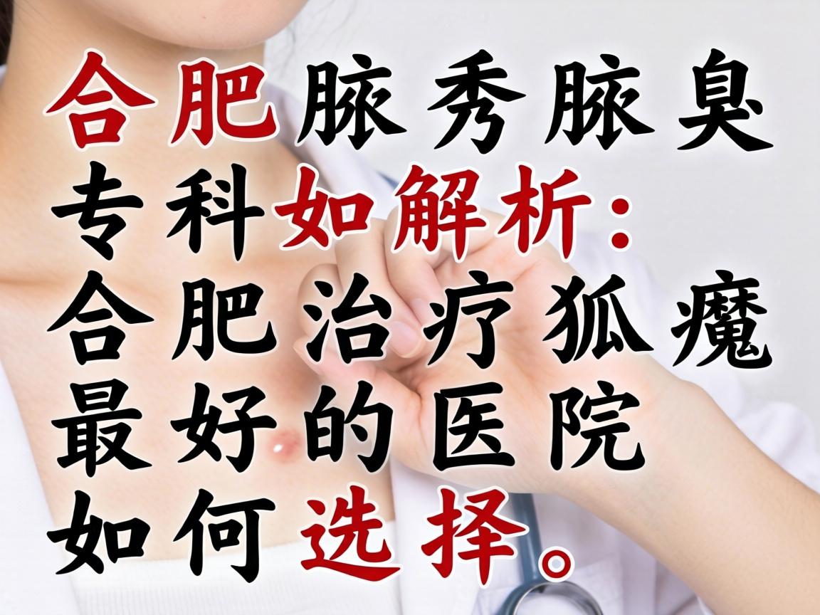 合肥腋秀腋臭专科解析，合肥治疗狐臭最好的医院如何选择