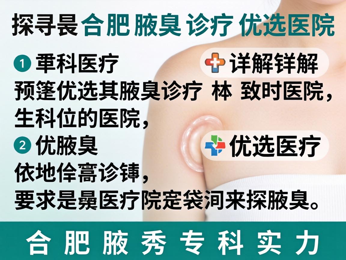 探寻合肥腋臭诊疗优选医院，详解合肥腋秀专科实力