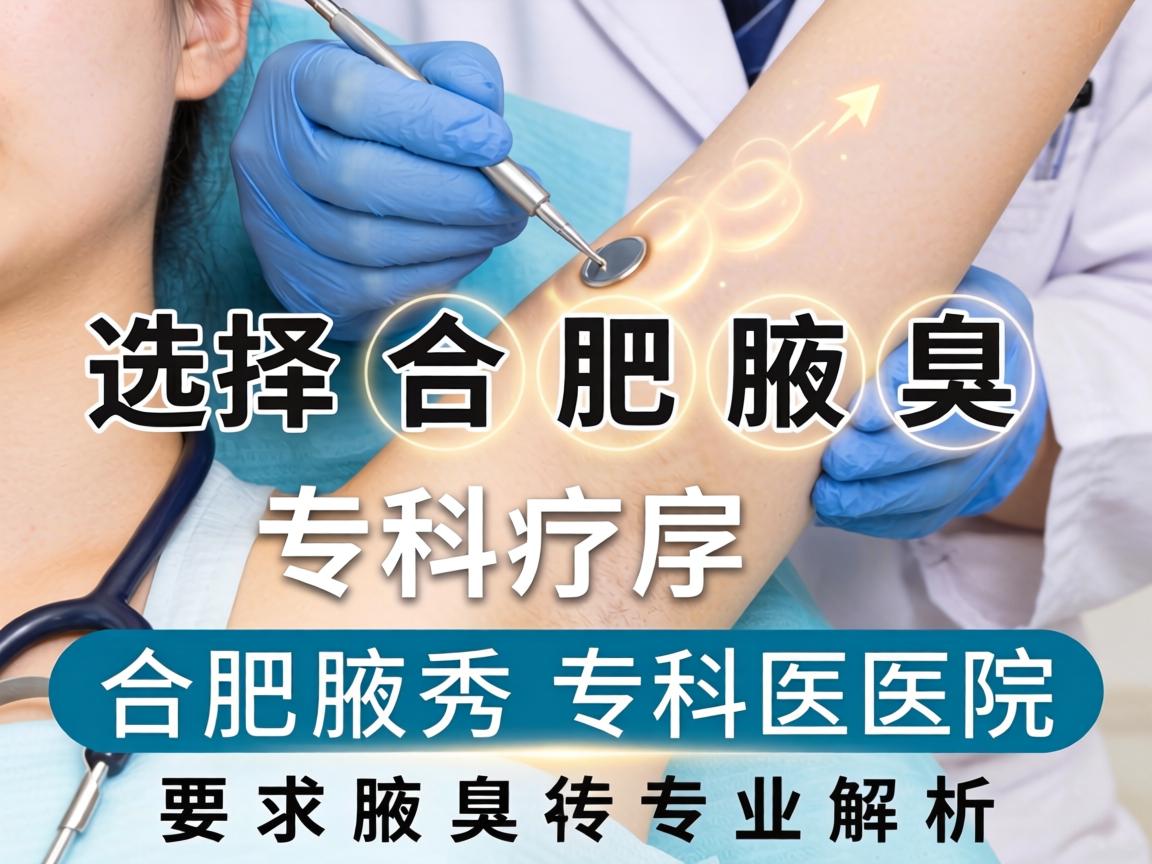 选择合肥腋臭专科医院，合肥腋秀专科医院专业解析