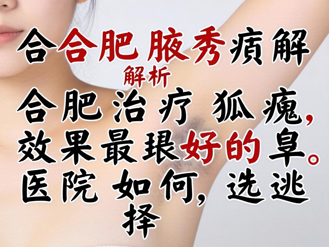 合肥腋秀解析，合肥治疗狐臭效果最好的医院如何选择