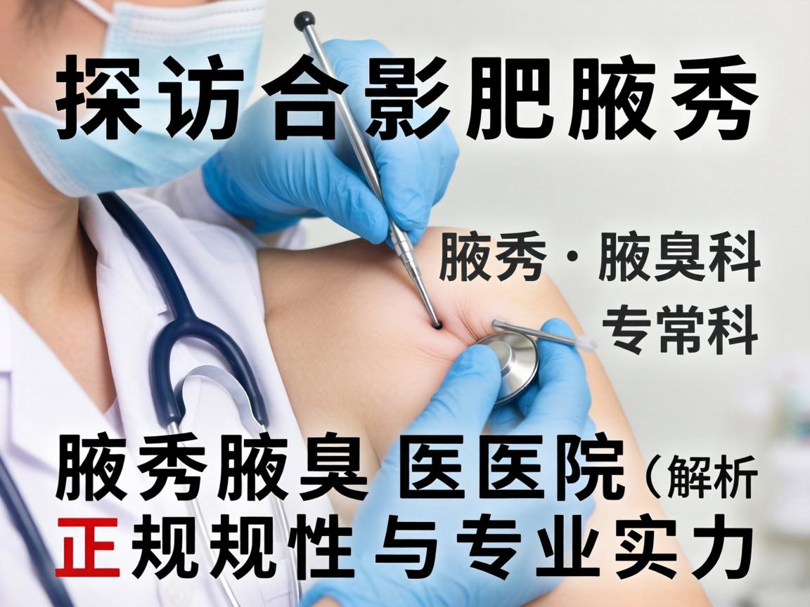 探访合肥腋秀腋臭专科，解析腋秀腋臭医院正规性与专业实力