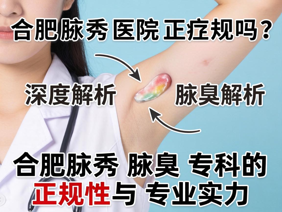 合肥腋秀医院正规吗？深度解析合肥腋秀腋臭专科的正规性与专业实力