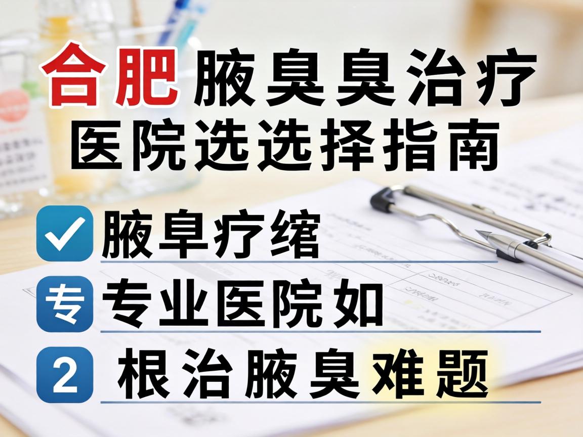 合肥腋臭治疗医院选择指南,专业医院如何根治腋臭难题 合肥腋臭治疗医院选择指南,专业医院如何根治腋臭难题