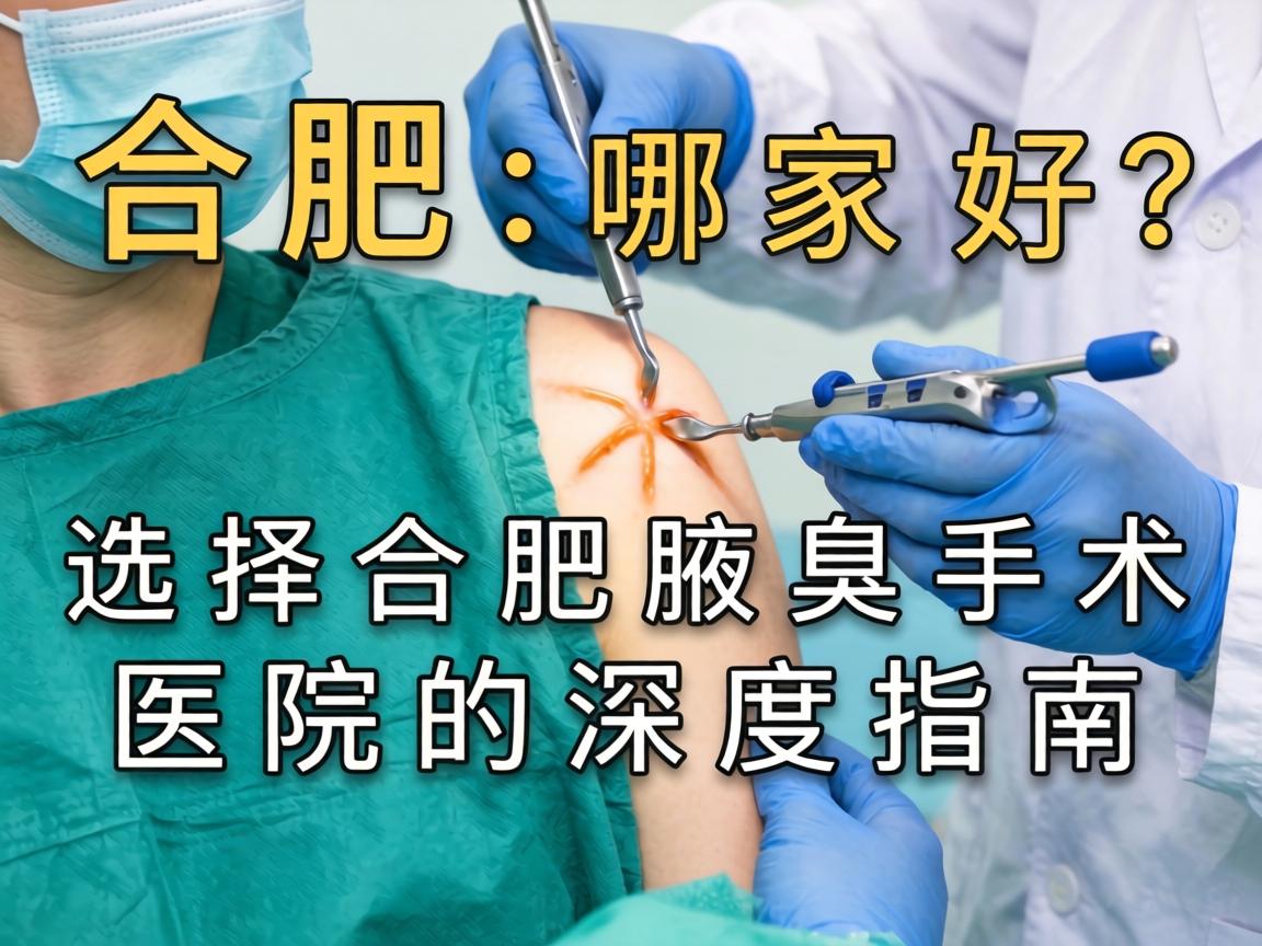 合肥腋臭手术哪家好？选择合肥腋臭手术医院的深度指南