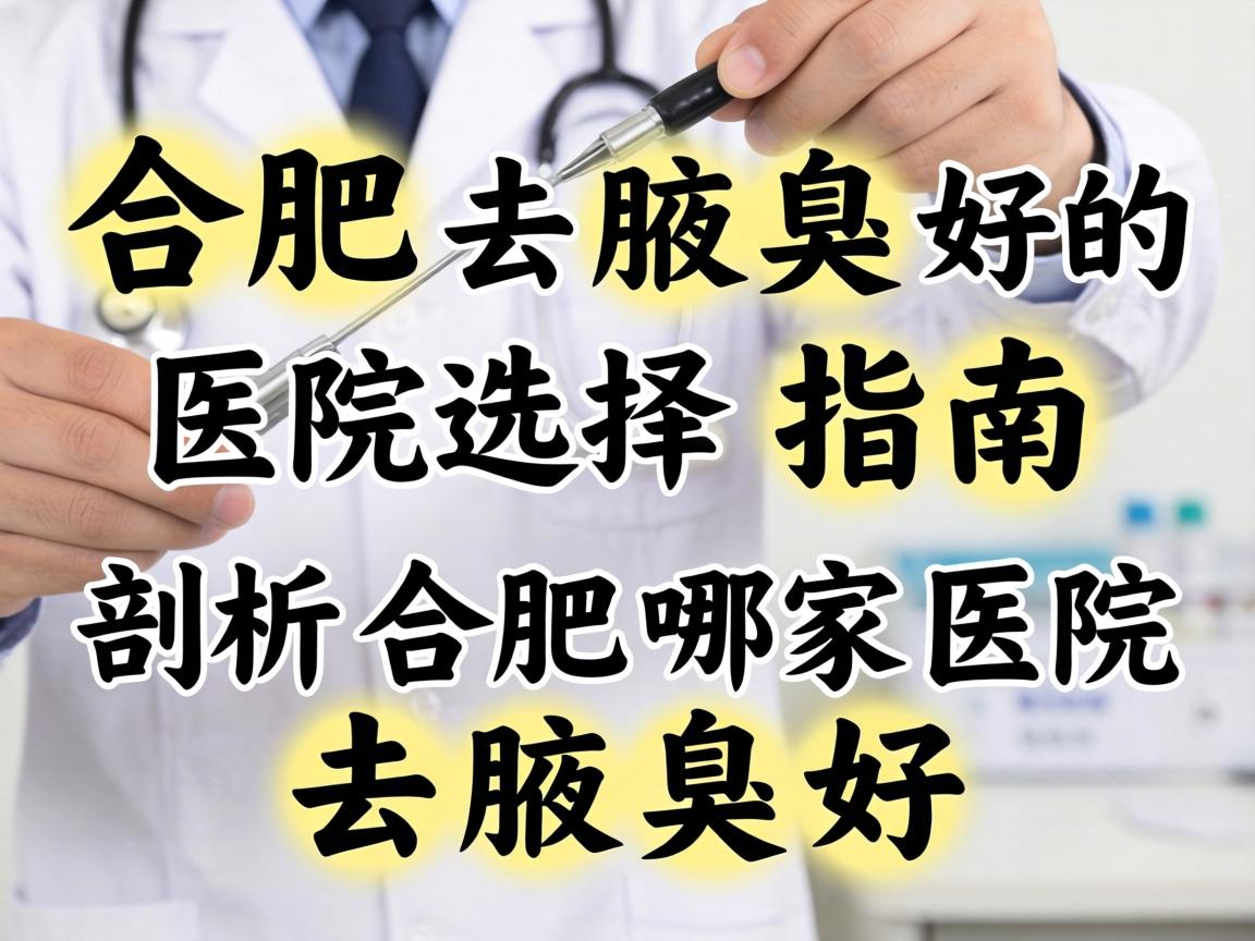 合肥去腋臭好的医院选择指南，剖析合肥哪家医院去腋臭好