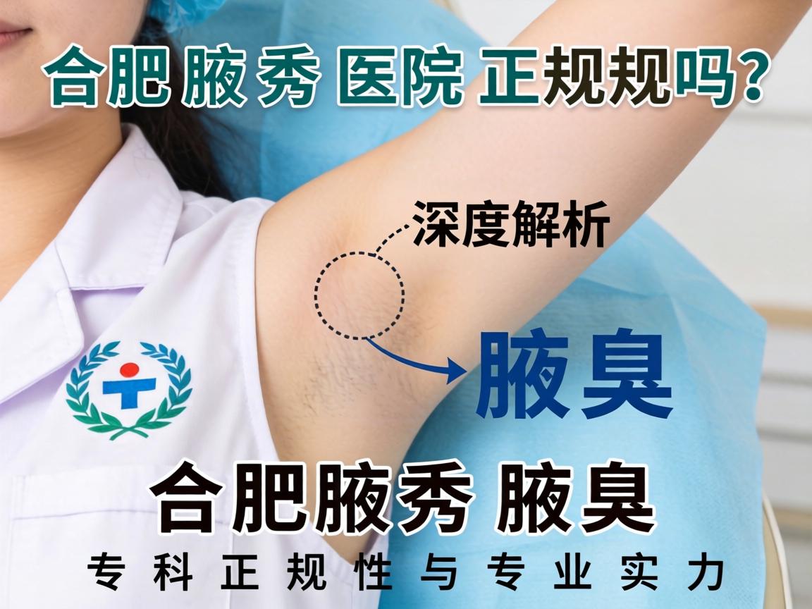 合肥腋秀医院正规吗？深度解析合肥腋秀腋臭专科正规性与专业实力