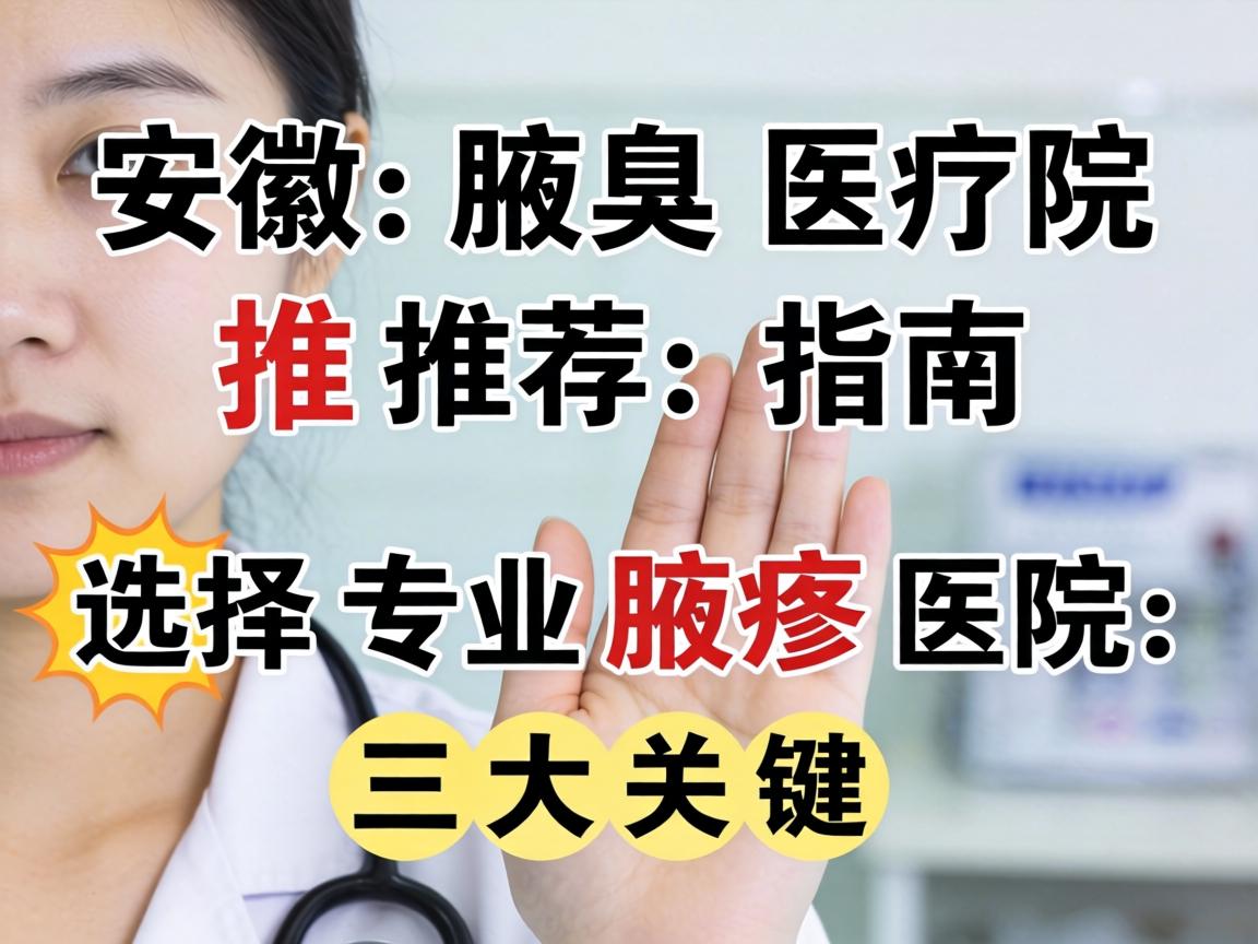 安徽腋臭医院推荐指南，选择专业腋臭医院的三大关键