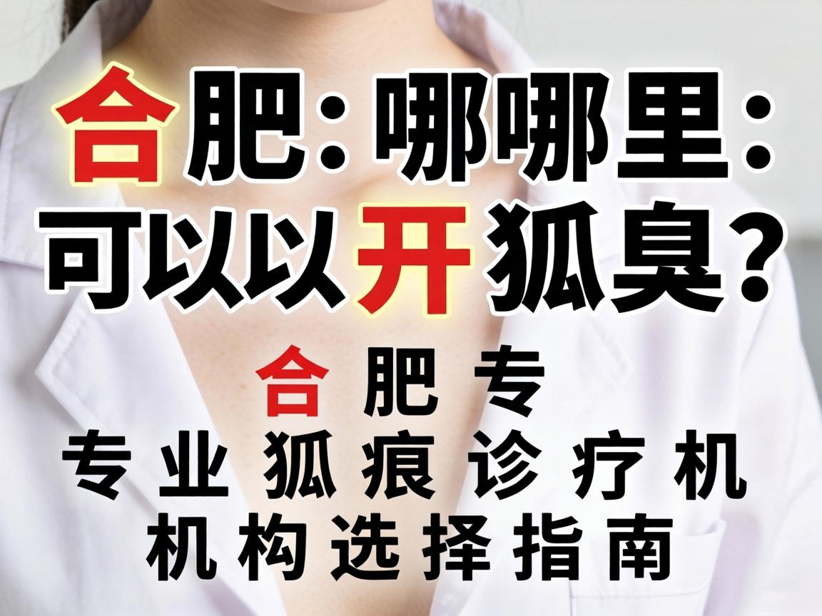 合肥哪里可以开狐臭？合肥专业狐臭诊疗机构选择指南